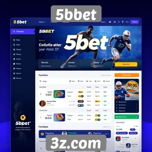 Interface do usuário do site 5bbet é intuitiva